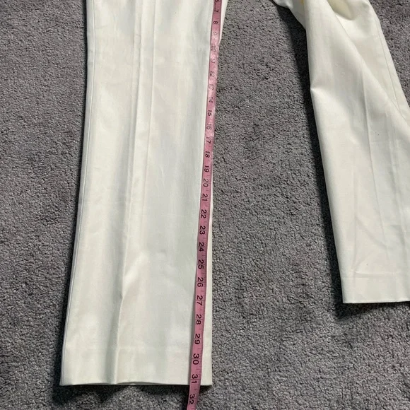 Ann Taylor Gramercy Fit Pants Women’s Size 8 Ivory Straight Cotton Stretch New - Picture 8 of 13